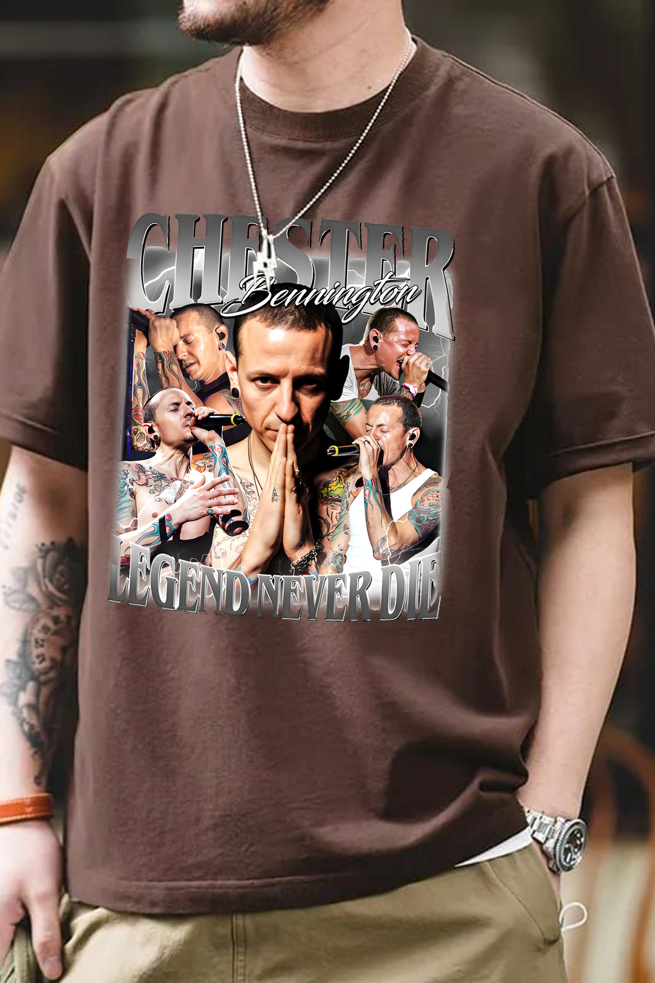 L P Vintage Chester Bennington T-Shirt