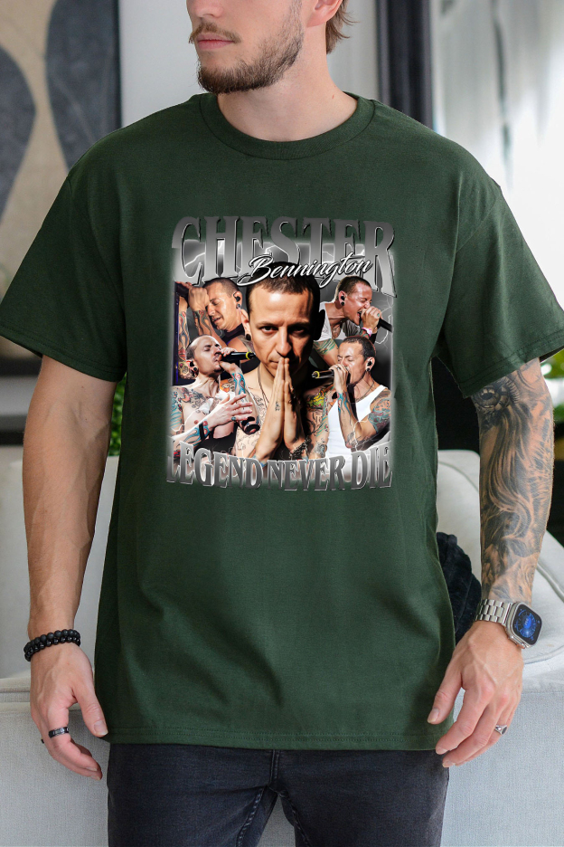 L P Vintage Chester Bennington T-Shirt