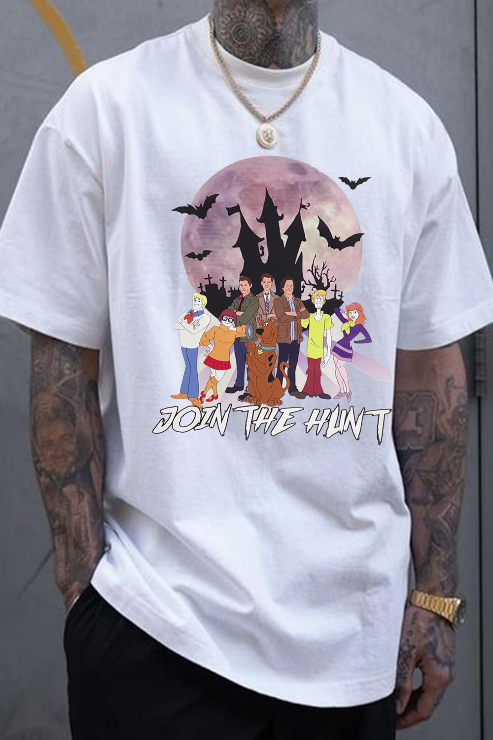 Supernatural cartoon personality T-shirt