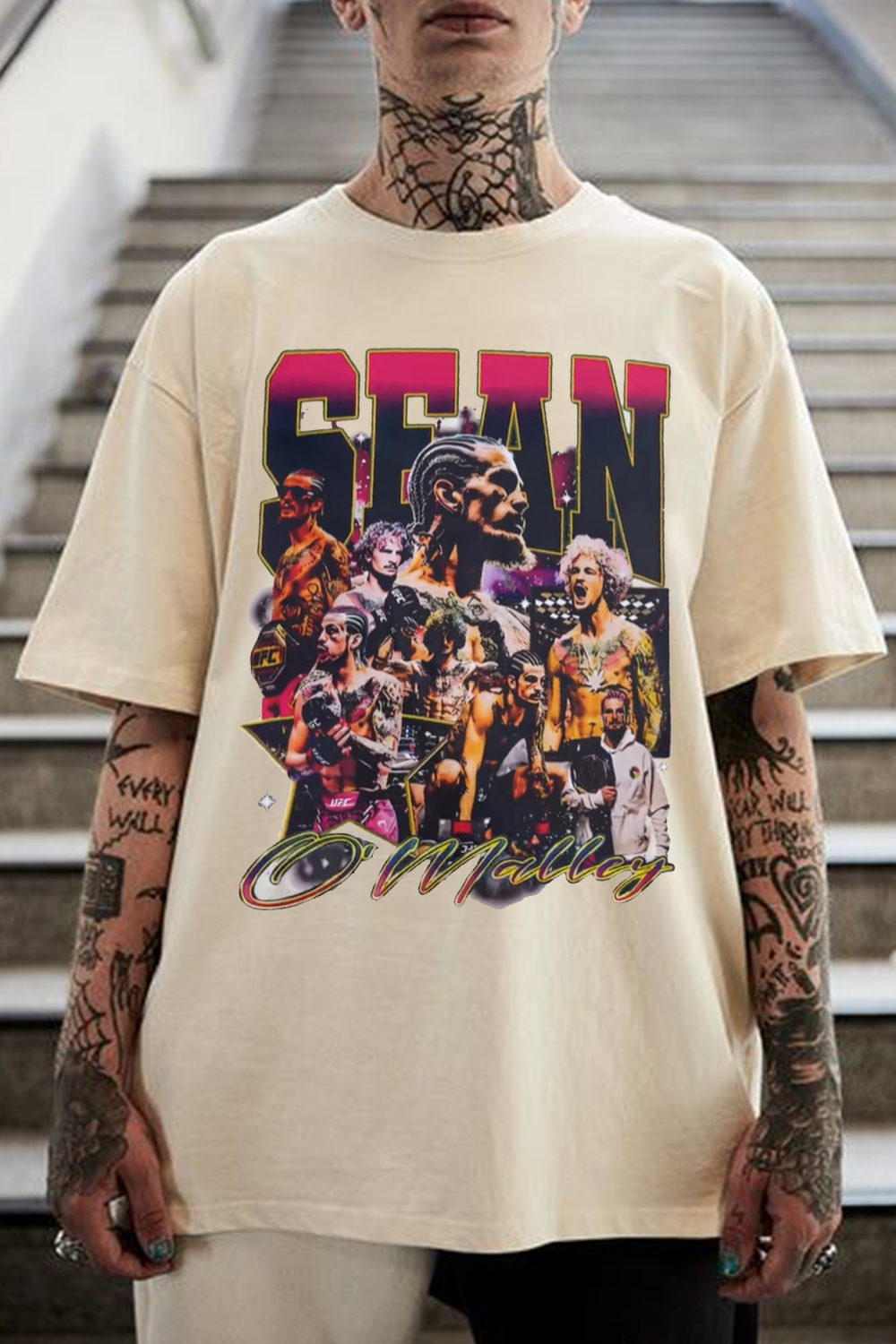 Relive the 90s with Our Vintage Sean O'Malley UFC Tee!