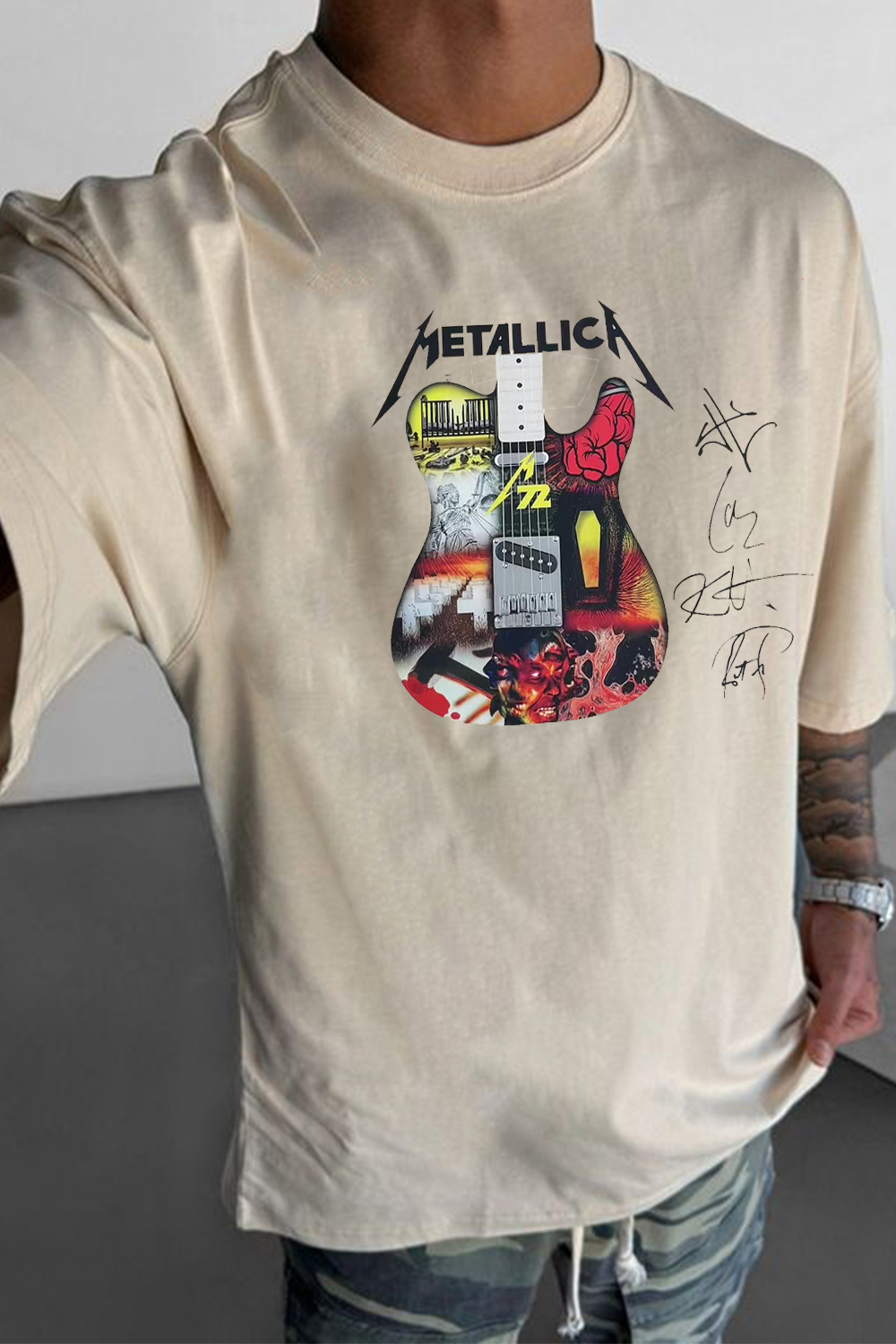 metallica 2025 men TEE