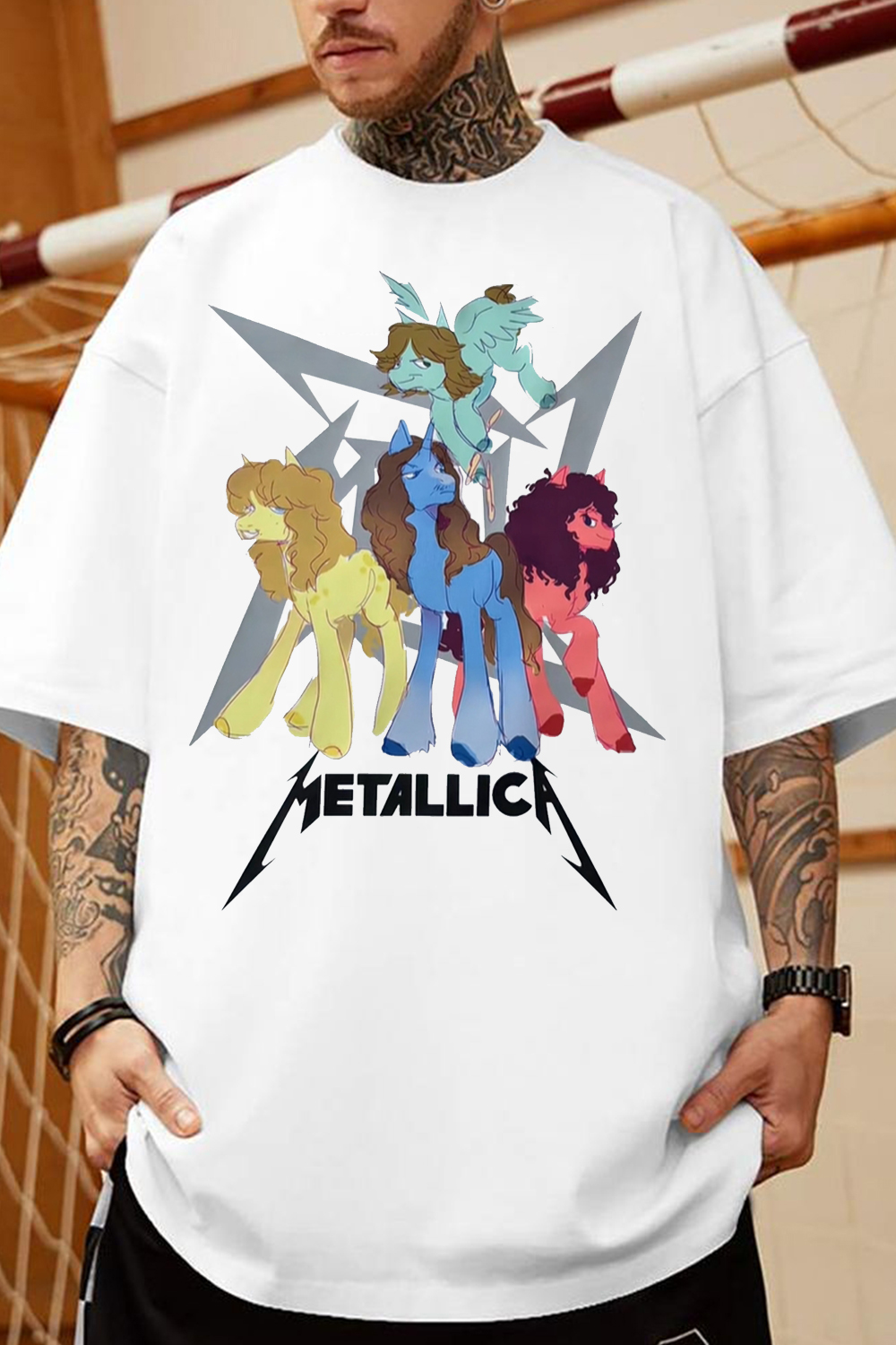 Sooo funny metalica art men TEE