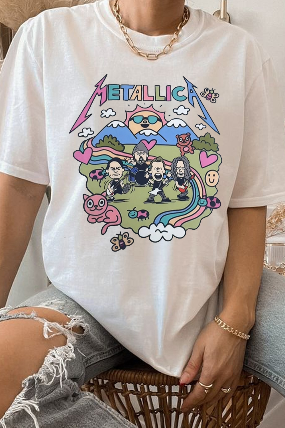 So cute  metallica TEE