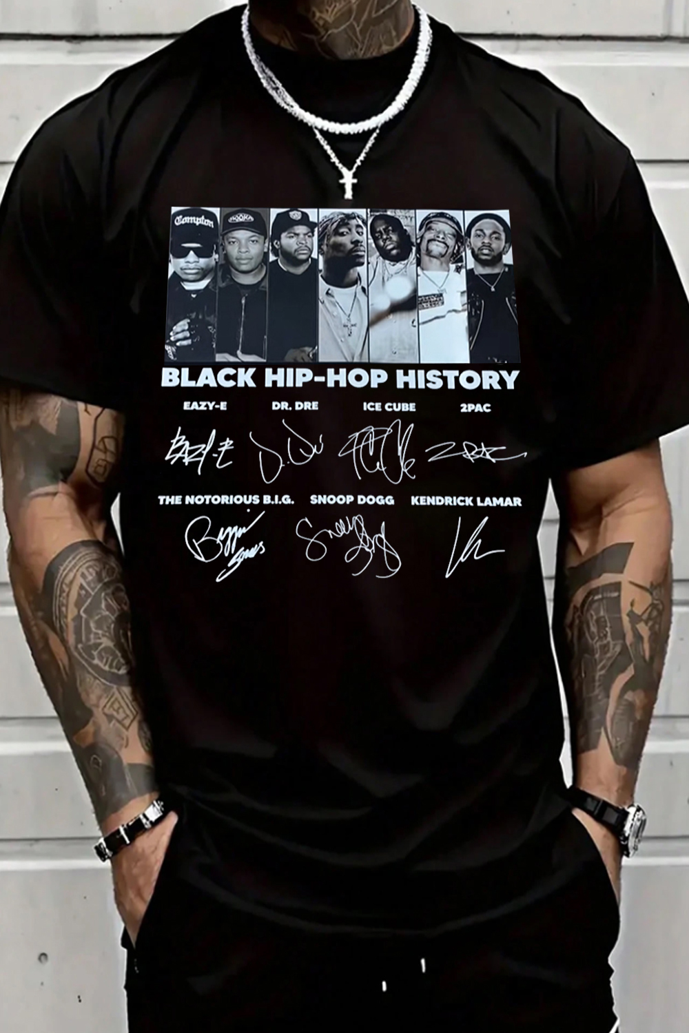 rapper Print Short Sleeve T-Shirt