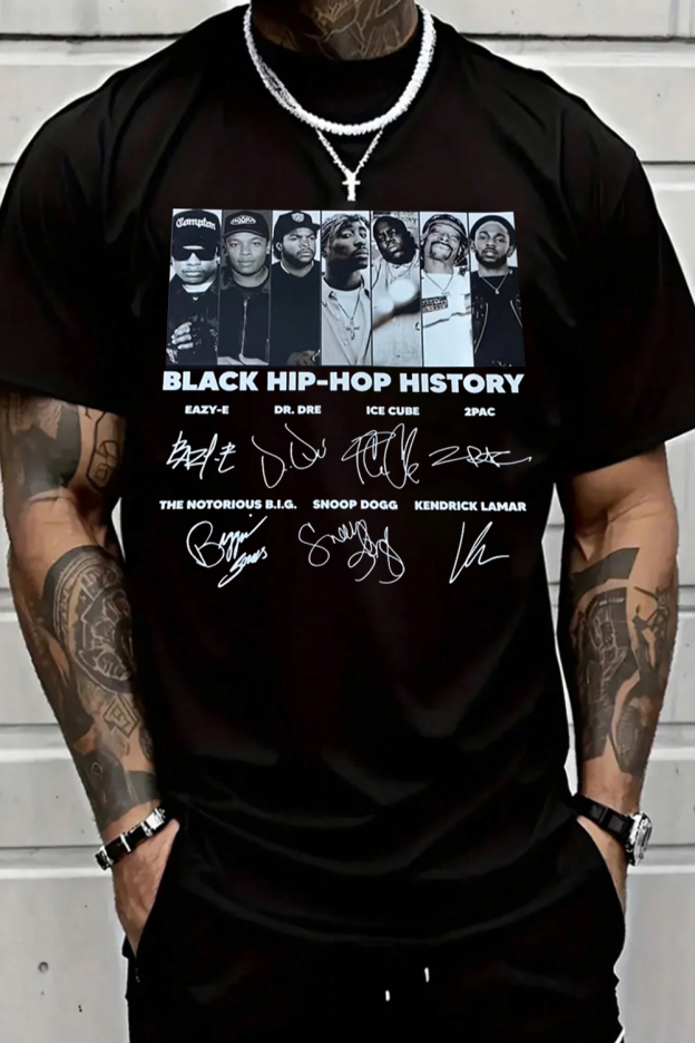 rapper Print Short Sleeve T-Shirt