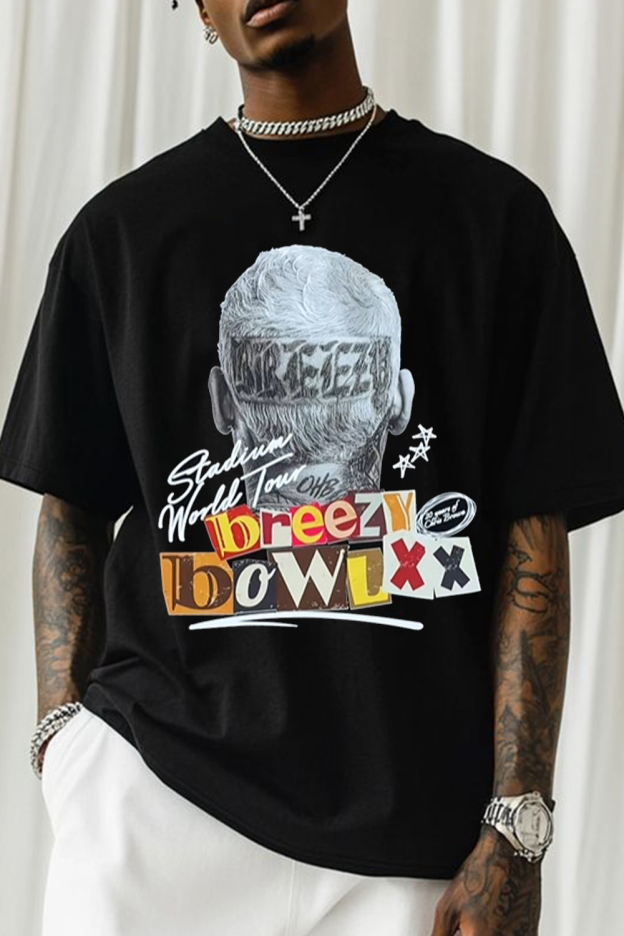 Chrisbrown 2025 tour personalized print T-shirt