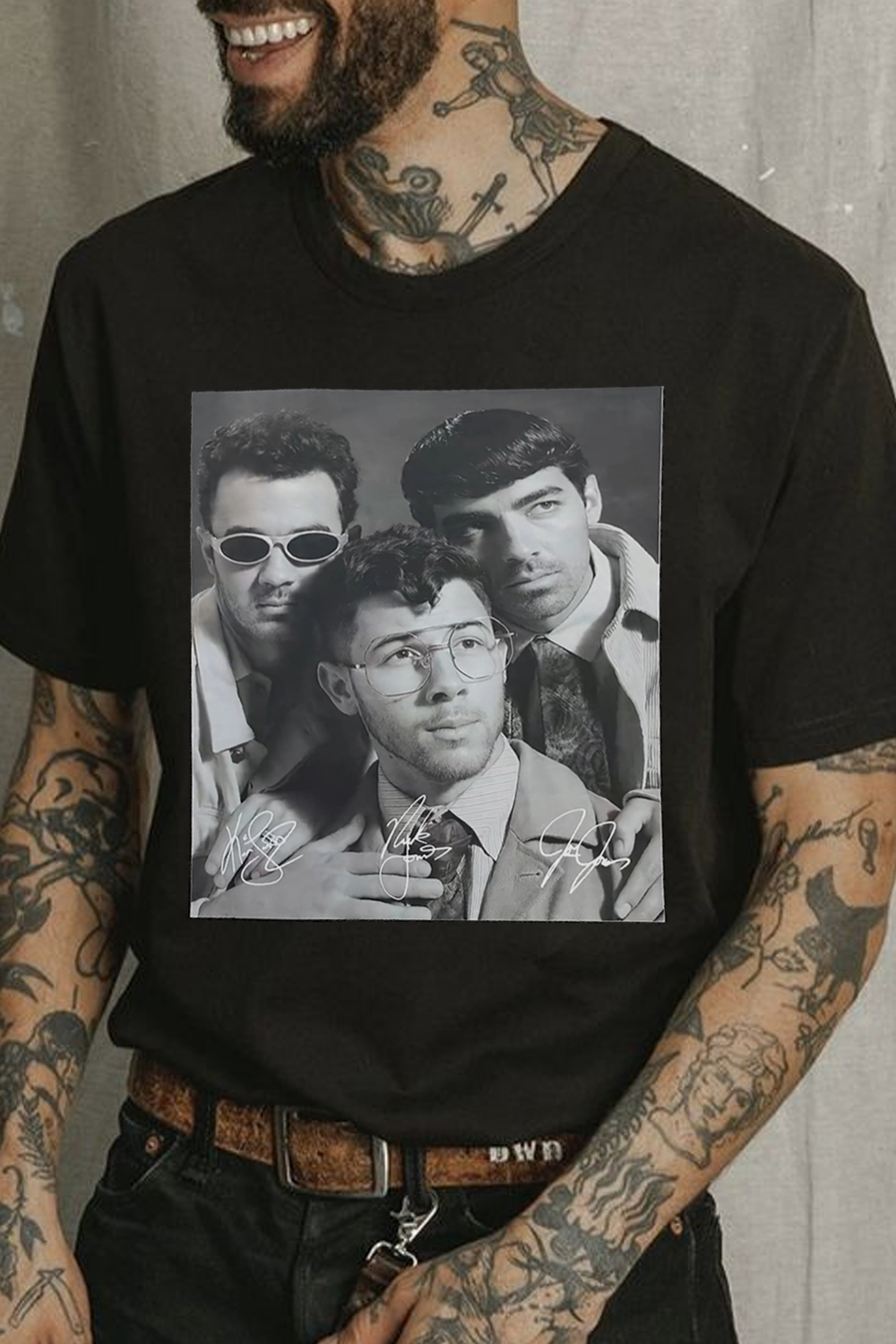 Nick Joe Kevin print t-shirt