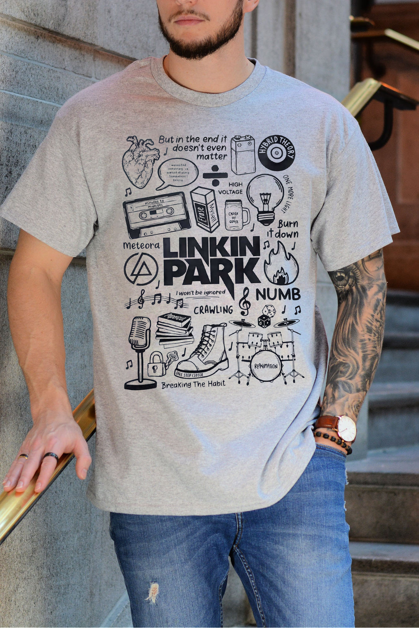 linkinpark album Tee For Men