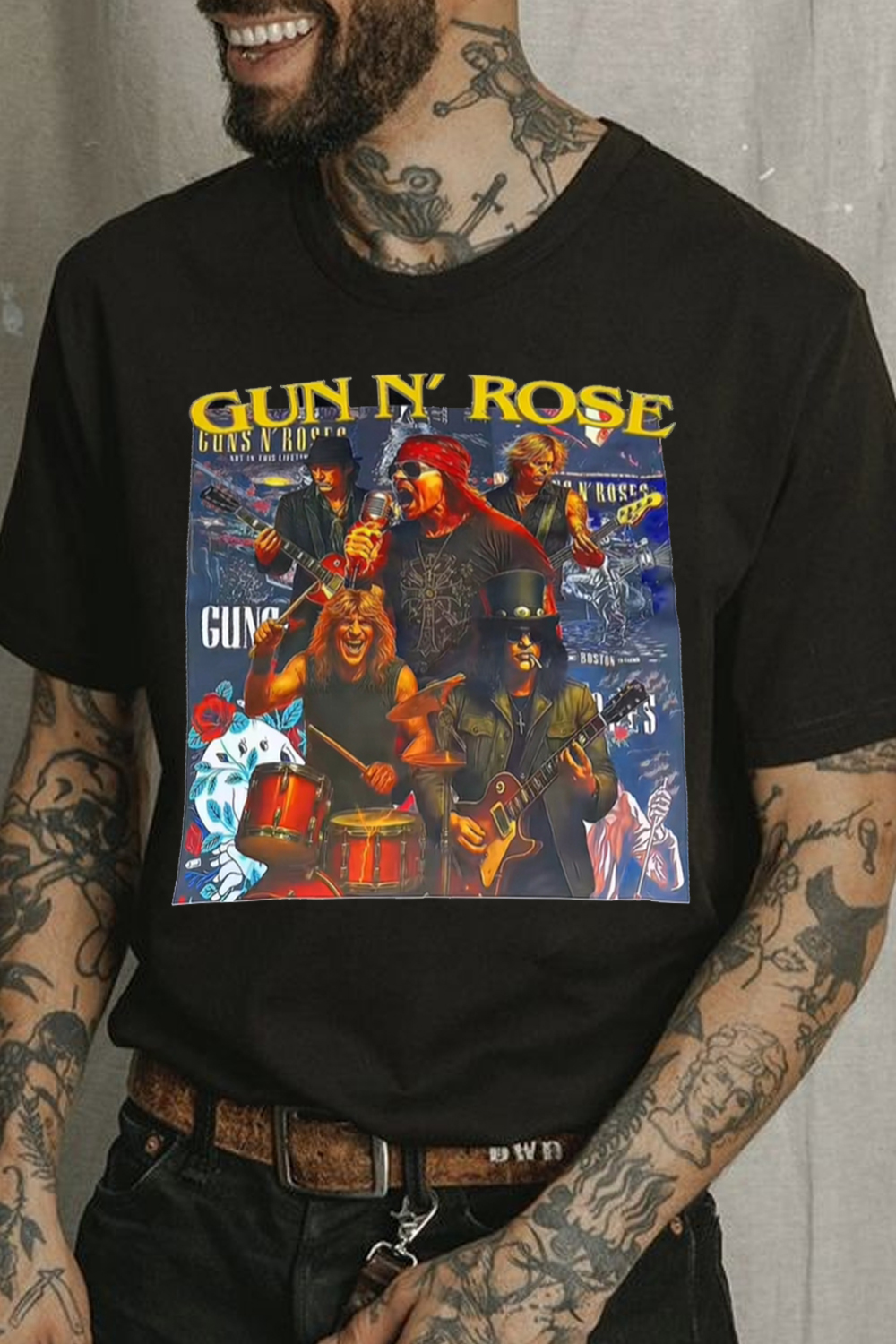 Gunsnroses retro tee