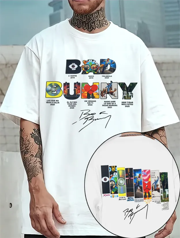 Bad Bunny Concert DTML Album Tee For Men