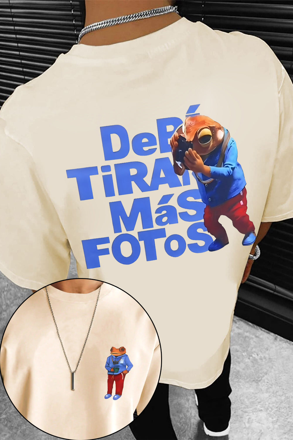 Debi Tirar Mas Fostos Frog Bad Bunny Tee For Men