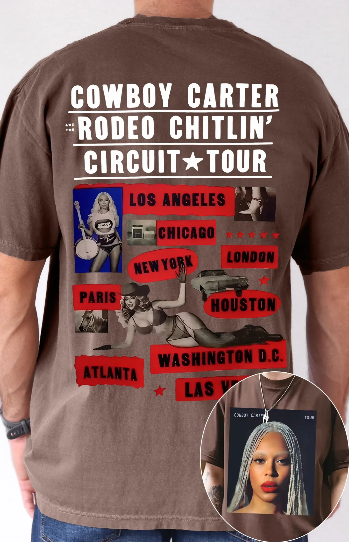 Beyonc   Cowboy Carter Tour Tee For Men