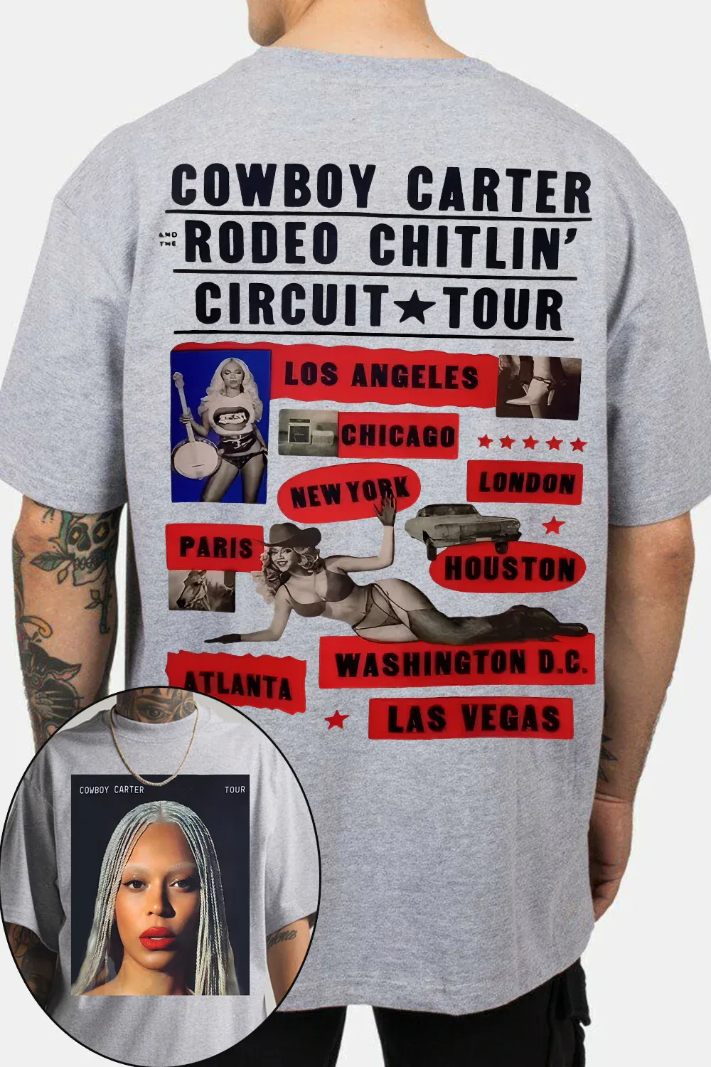 Beyonc   Cowboy Carter Tour Tee For Men