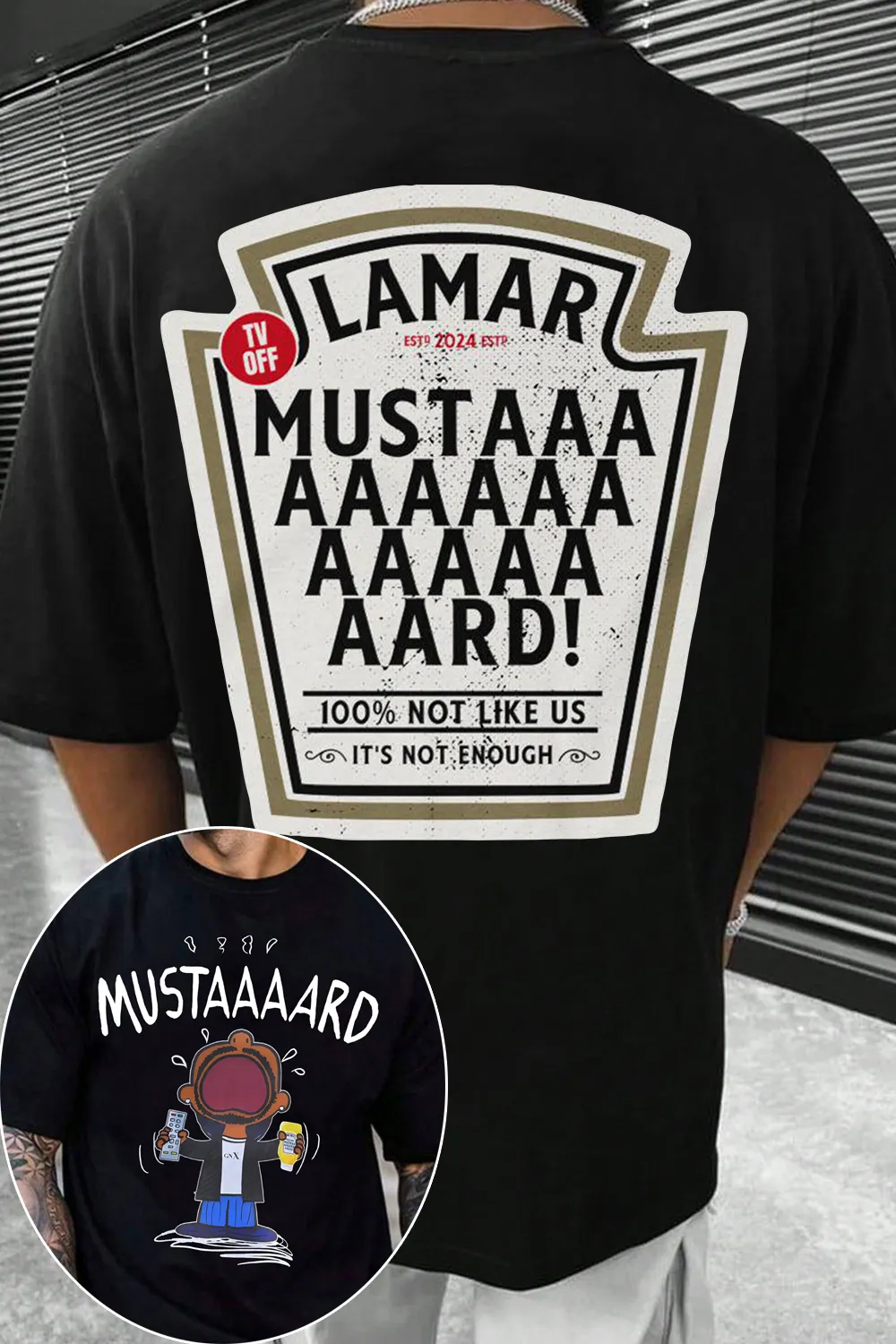 Kendrick Lamar  Mustaaaard 2 Sides Tee For Men