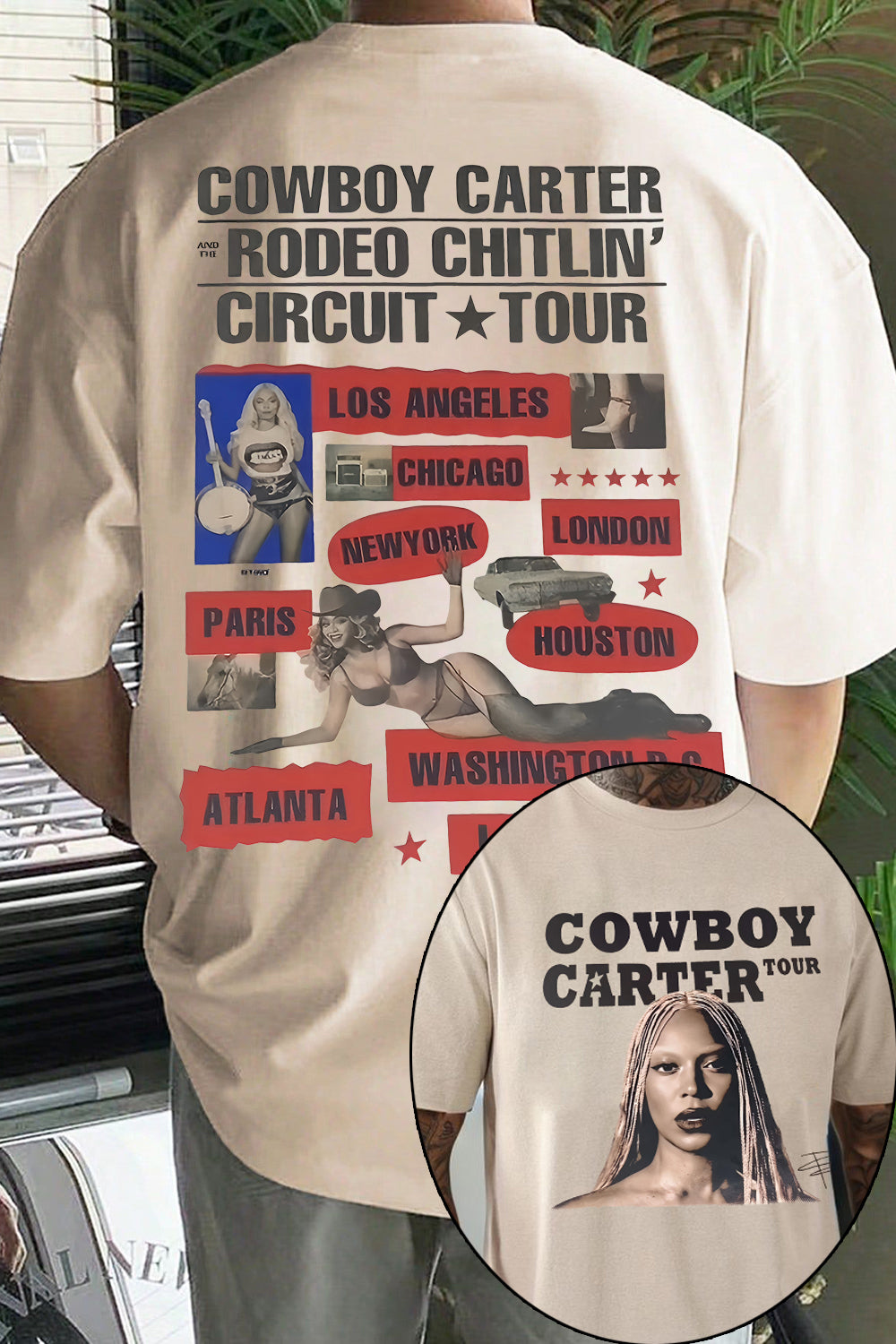 Beyonc   Cowboy Carter Tour Tee For Men