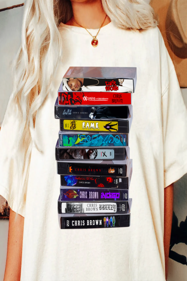 Vintage Chris Brown Album As Book T-Shirt