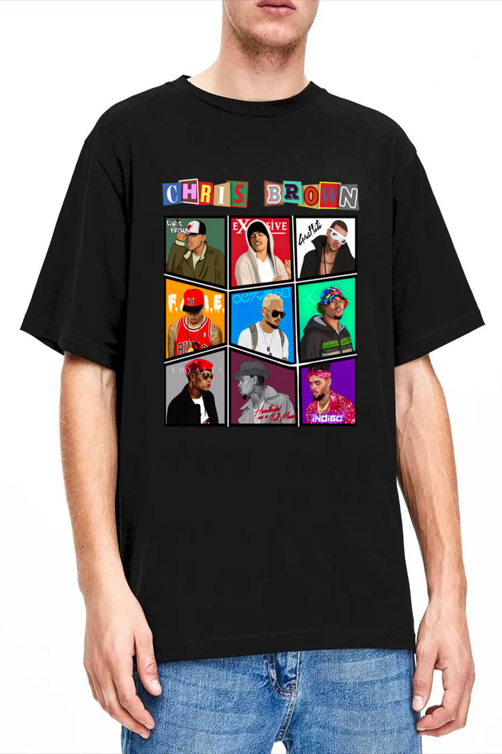 Vintage Chris Brown Album Cover Shirts