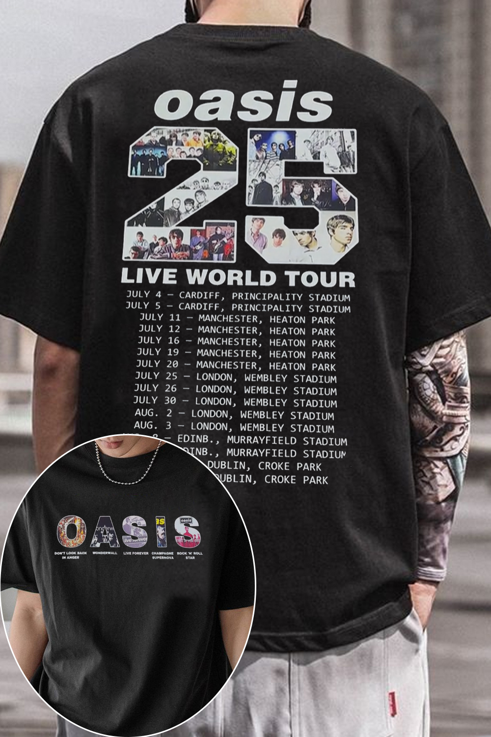 Oasis Live World Tour 2025 T-Shirt