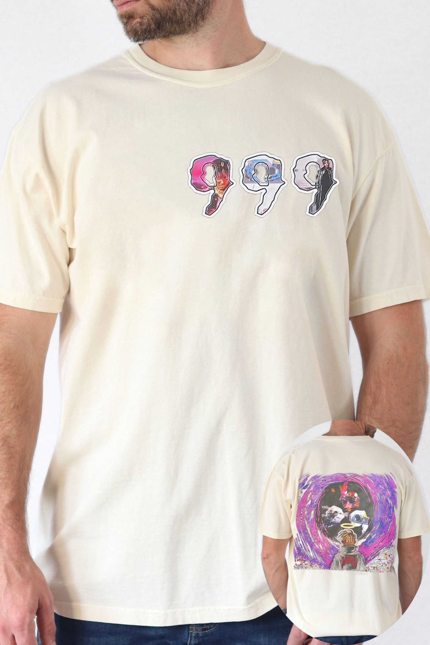 JuiceWorld999 cartoon men's short-sleeved T-shirt