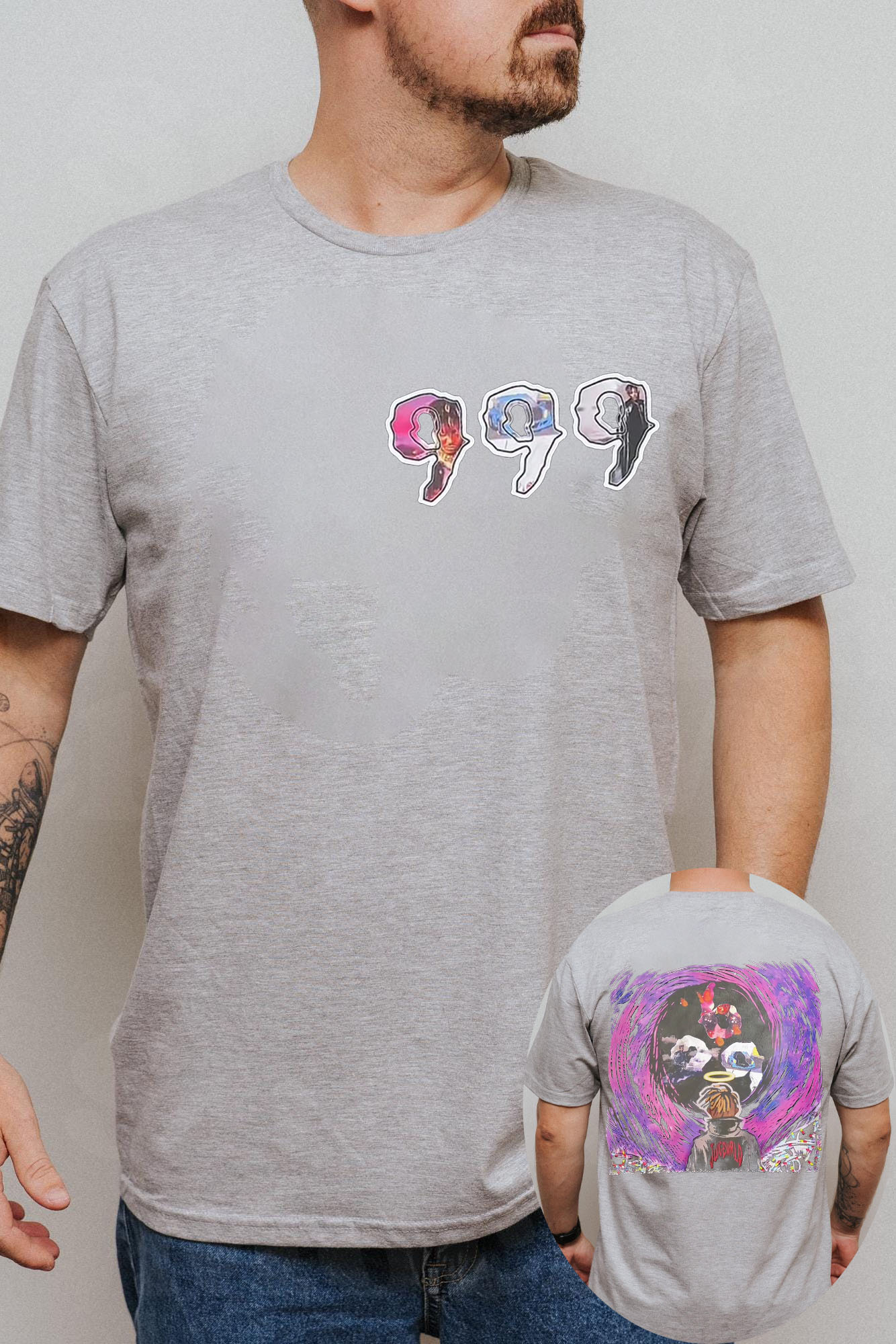 JuiceWorld999 cartoon men's short-sleeved T-shirt