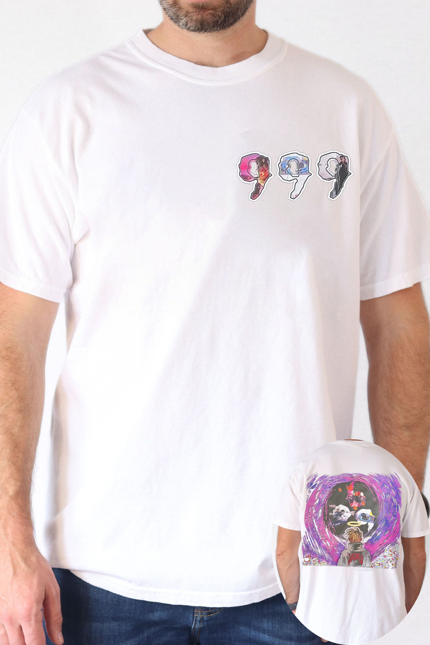 JuiceWorld999 cartoon men's short-sleeved T-shirt