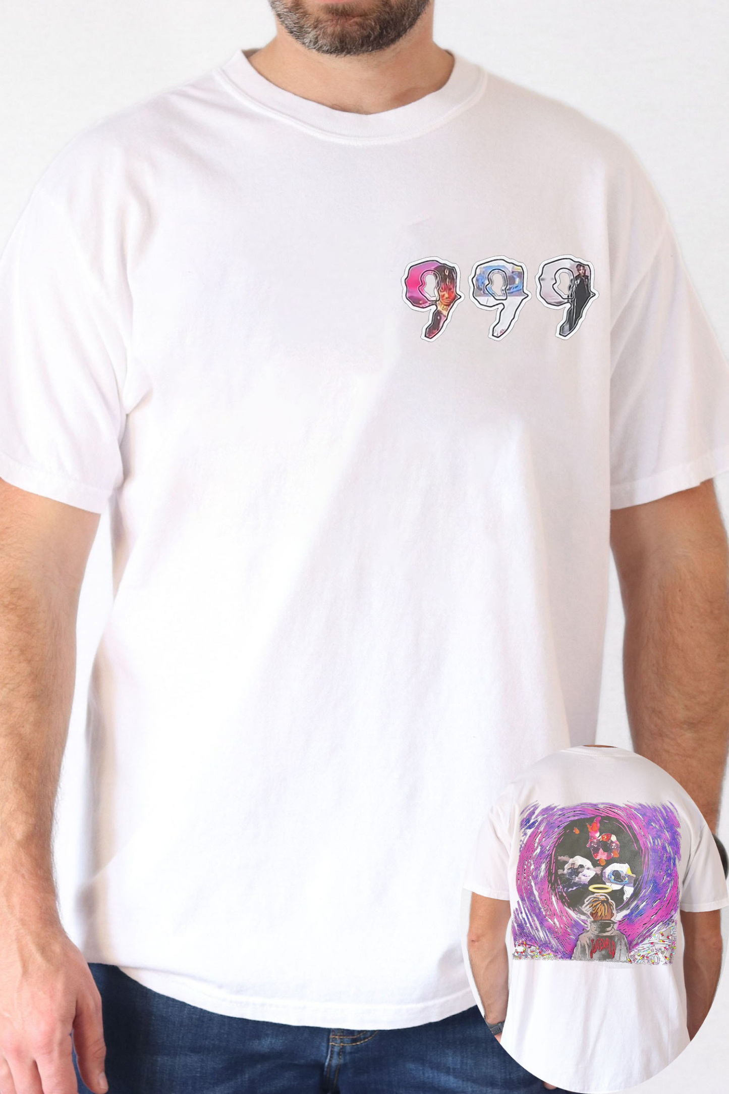 JuiceWorld999 cartoon men's short-sleeved T-shirt