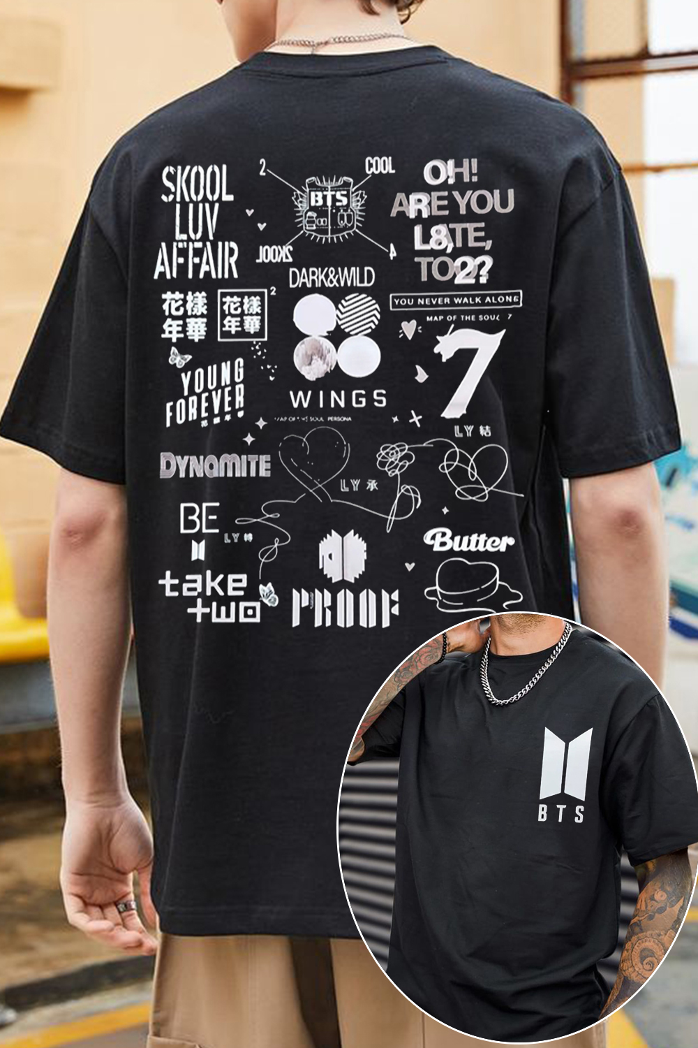 BTS double-sided printed T-shirt