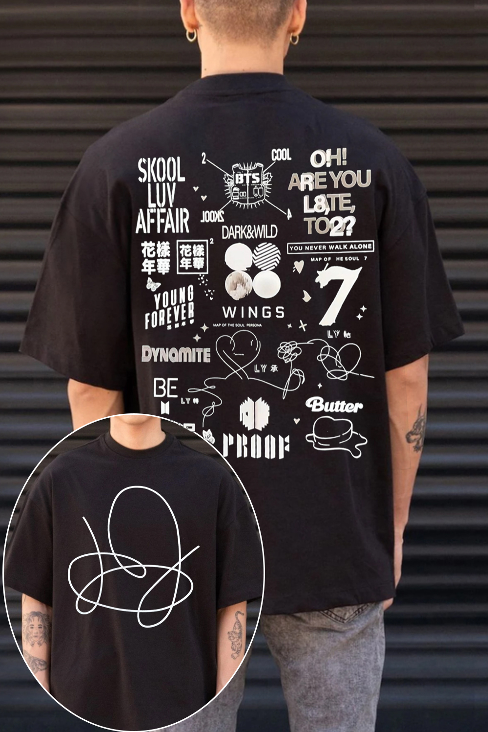 BTS double-sided printed Tee