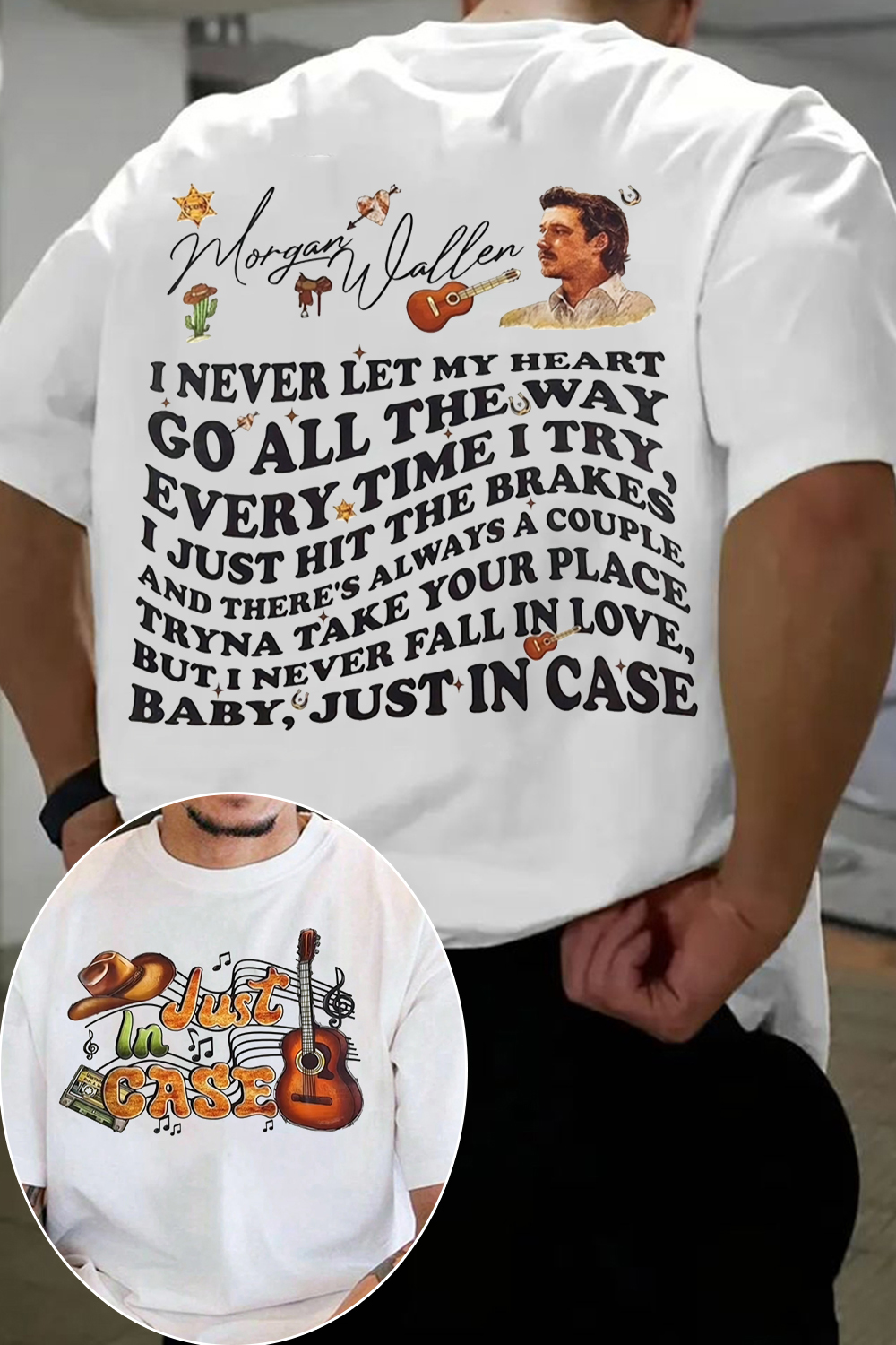 morganwallen just in case  t-shirt