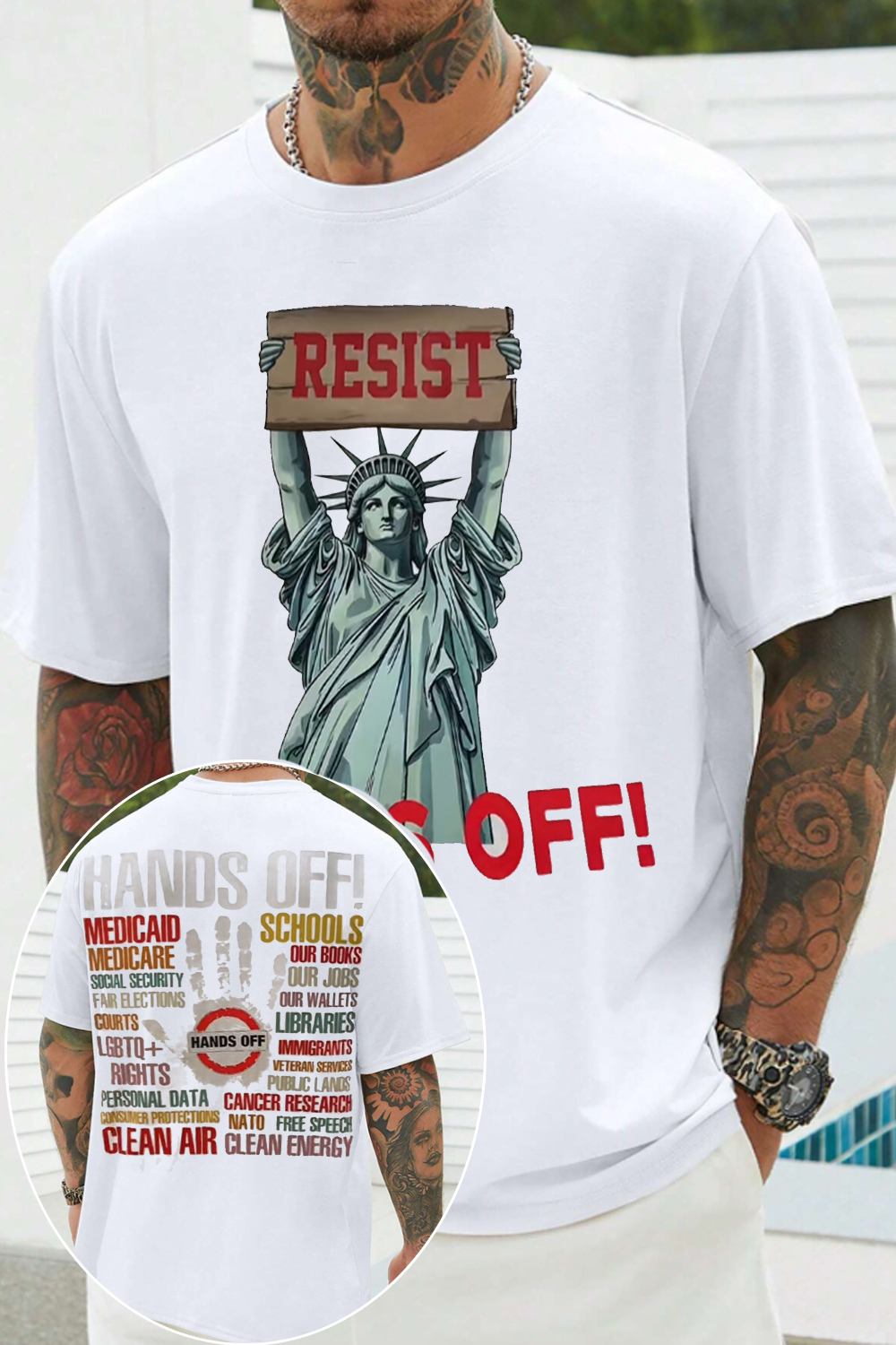 Handsoff 2-sided printed shirt