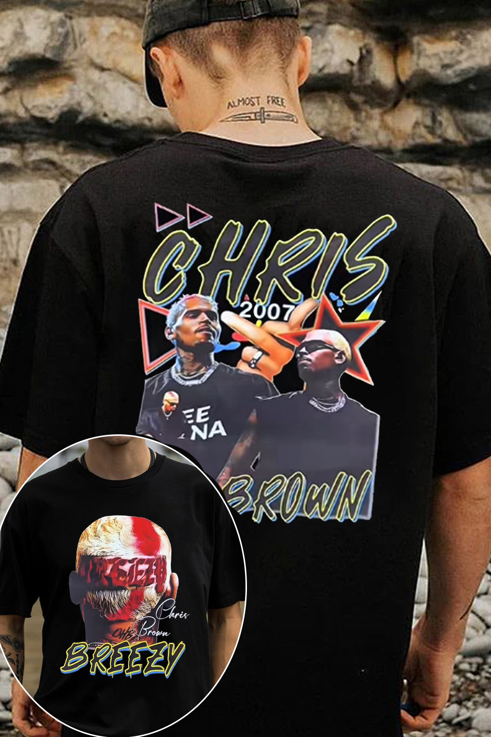 chris  b 2 side print shirt