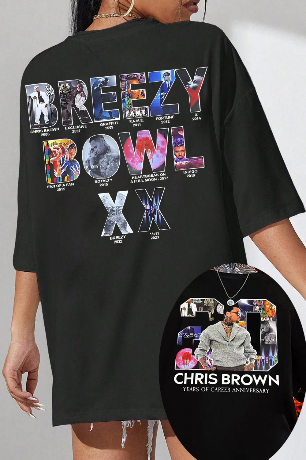 cb 2-side printed Tee For Women