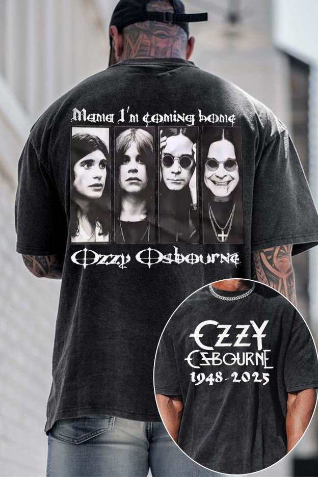 ozzyosbourne Washed cotton 2-side printed TEE