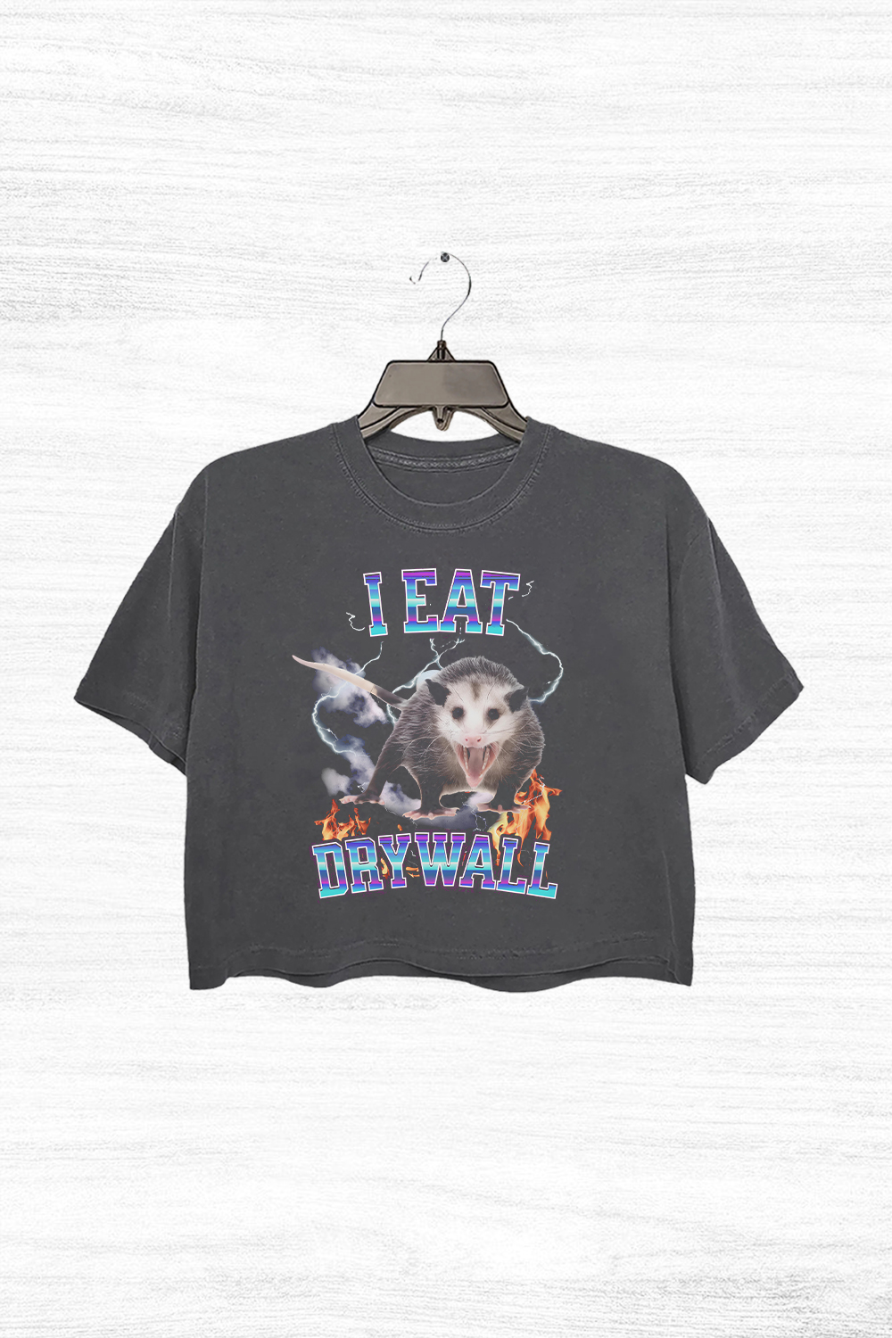 Stylish Funny Meme ,I EAT DRYWALL Joke Crop Top  For Women