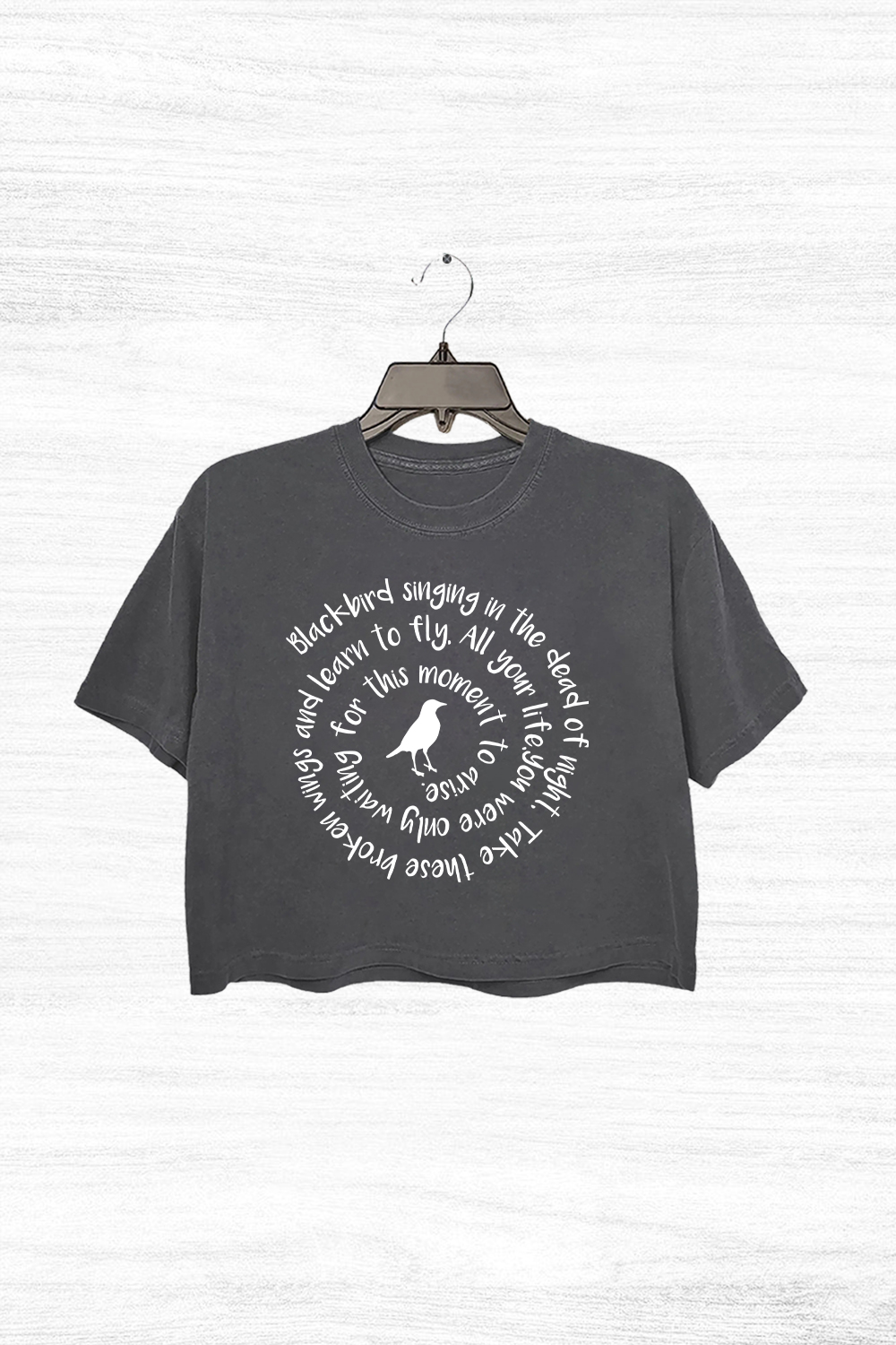 Blackbird Singing In The Dead Of Night Crop Top For Women 