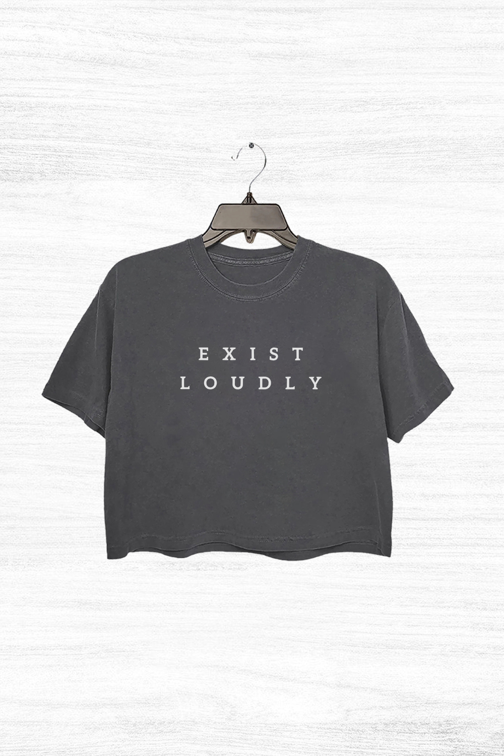 Exist Loudly Feminist Slogan   Crop Top For Women