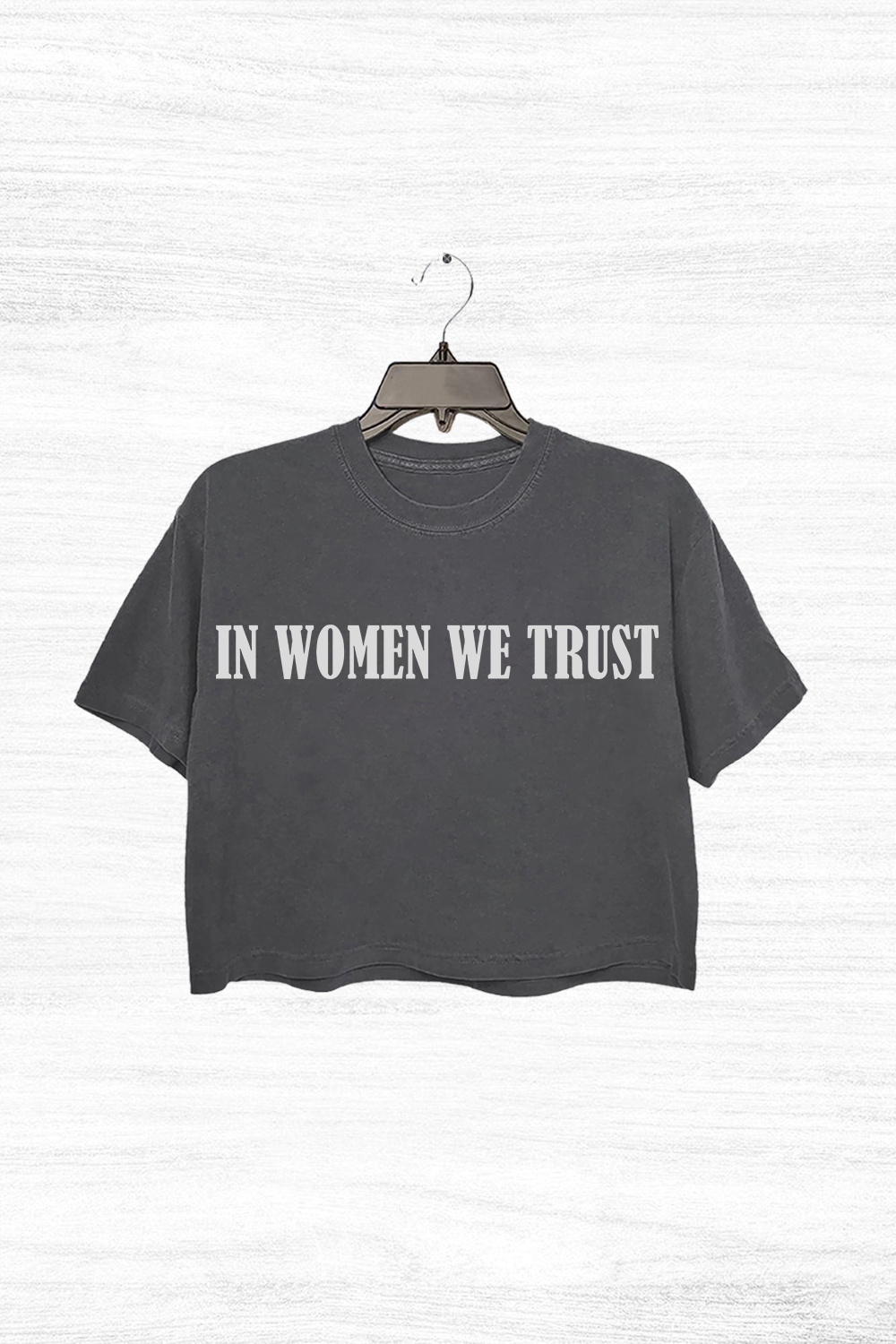 In Women We Trust  Crop Top For Women