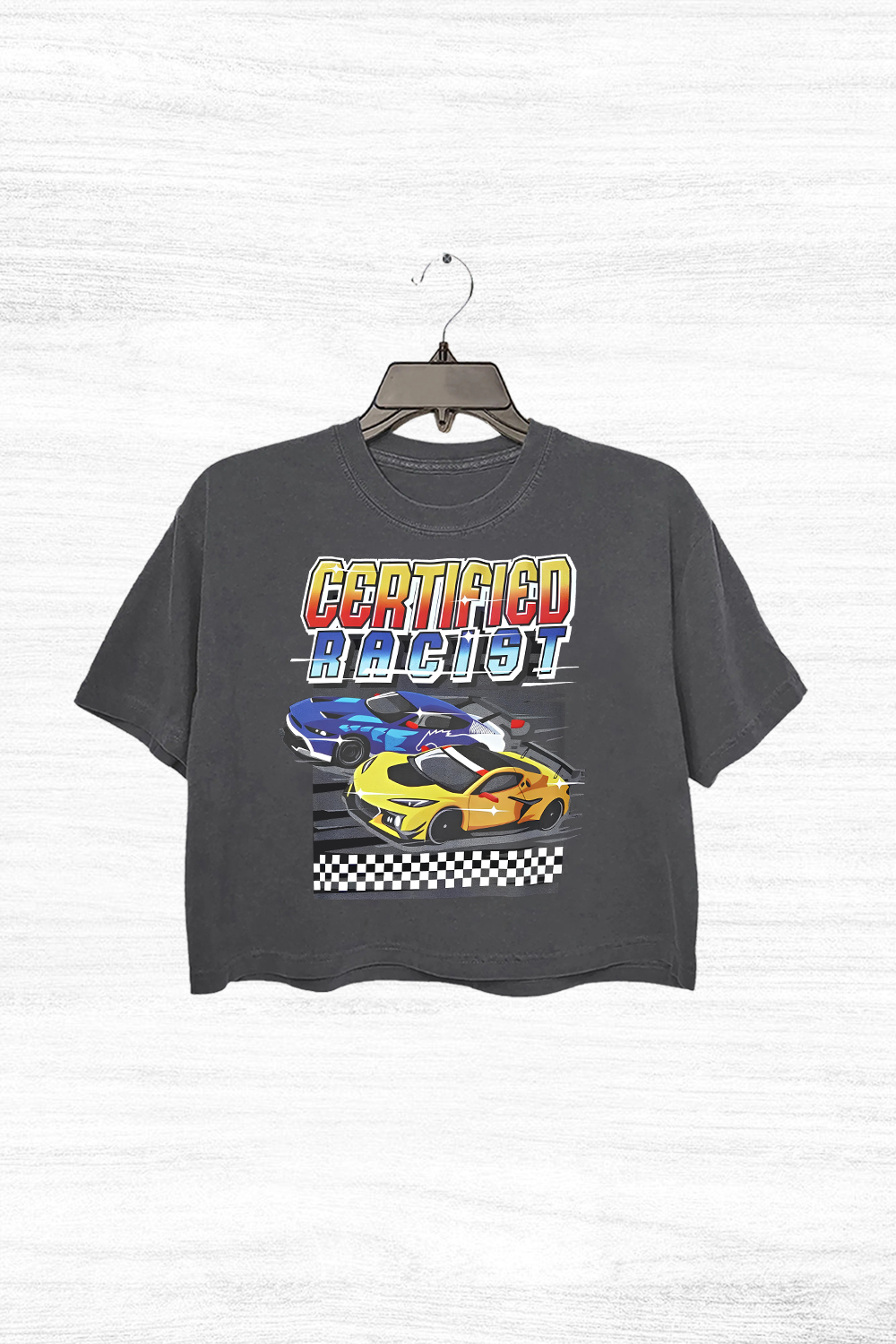 Funny Racing Crop Top For Women