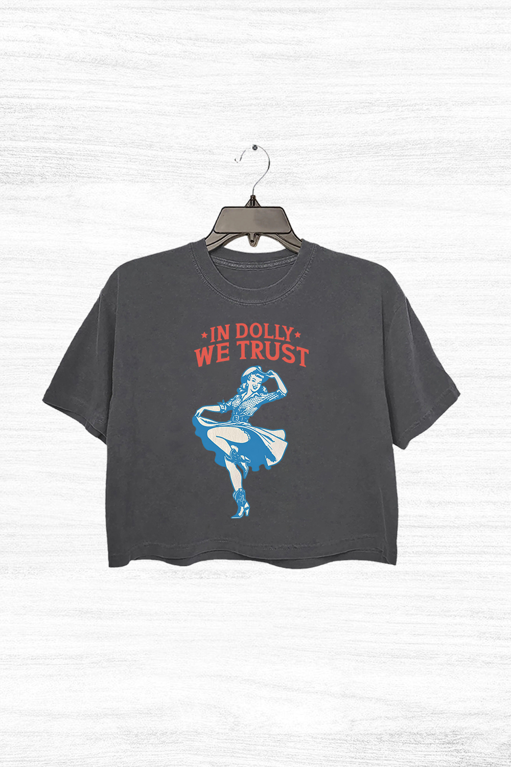 In Dolly We Trust Cowgirl Vintage  Crop Top For Women