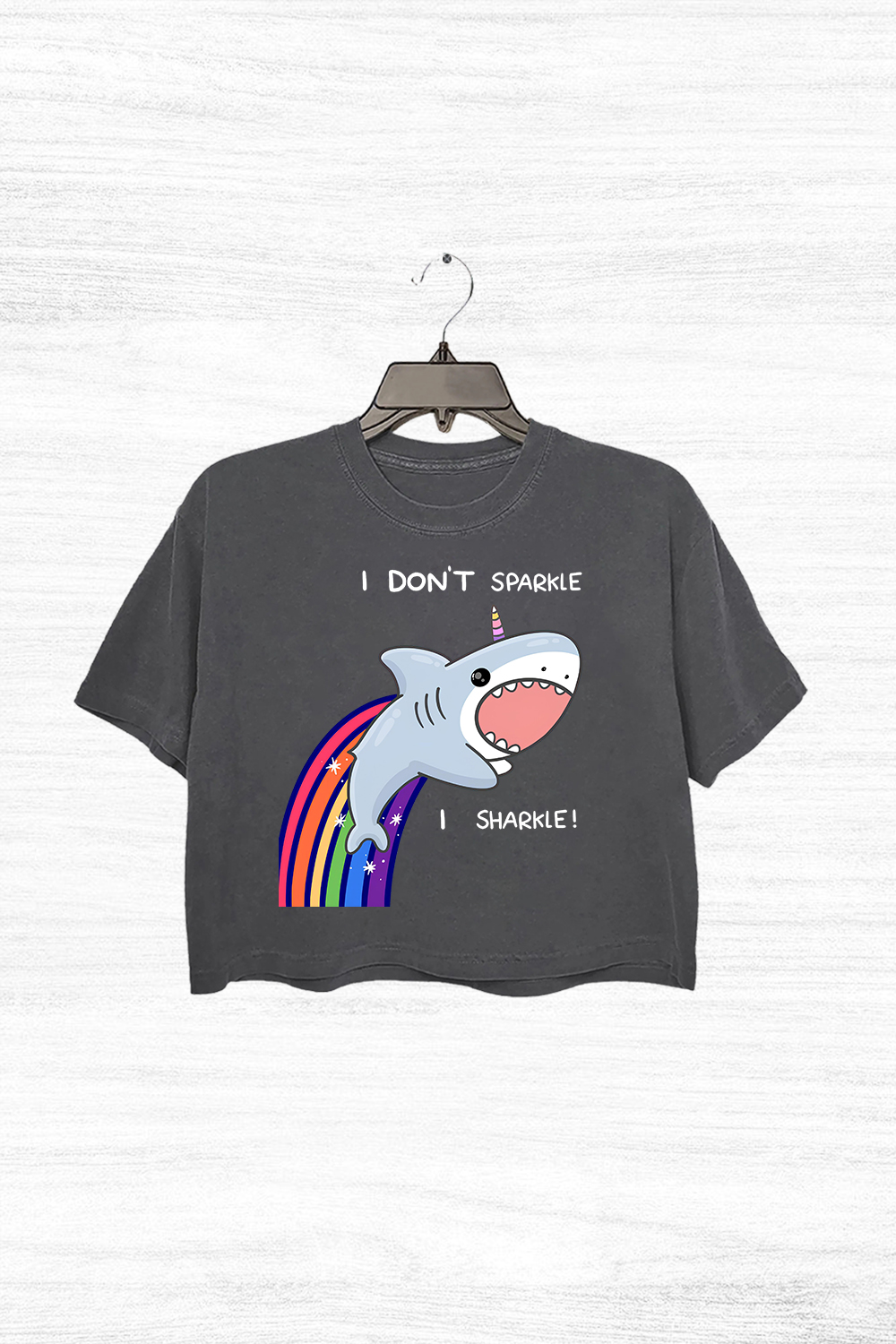 I Sharkle Crop Top For Women