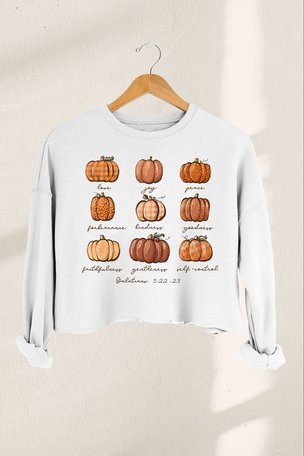 Buffalo Plaid Pumpkin Cropped Sweaters For Women