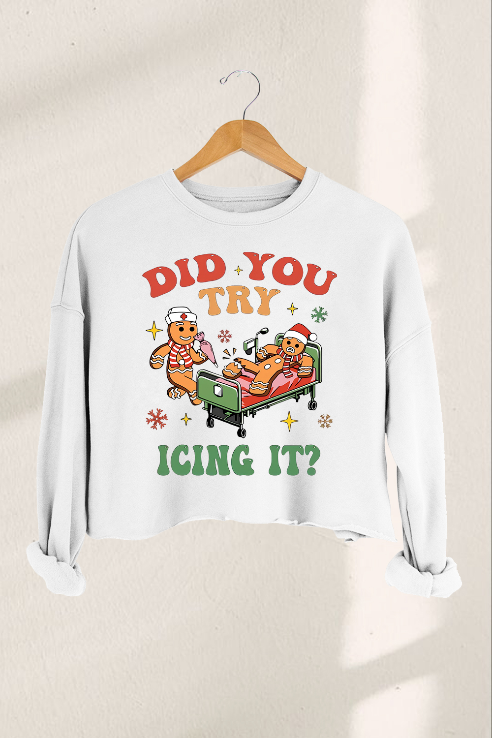 Did You Try Icing It  Croped Sweatshirt For Women 
