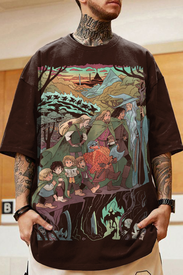 The Lord of the Rings cartoon short-sleeved T-shirt