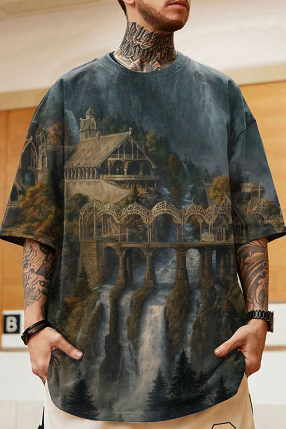 Lord of the Rings landscape short-sleeved T-shirt