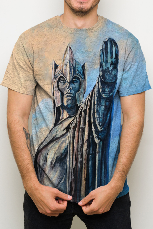 Lord of the Rings cartoon print men's T-shirt
