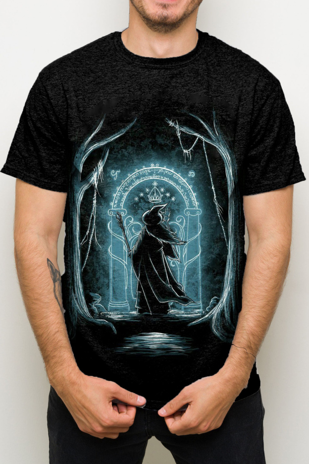 Lord of the Rings Personalized Comic Print Men's T-shirt