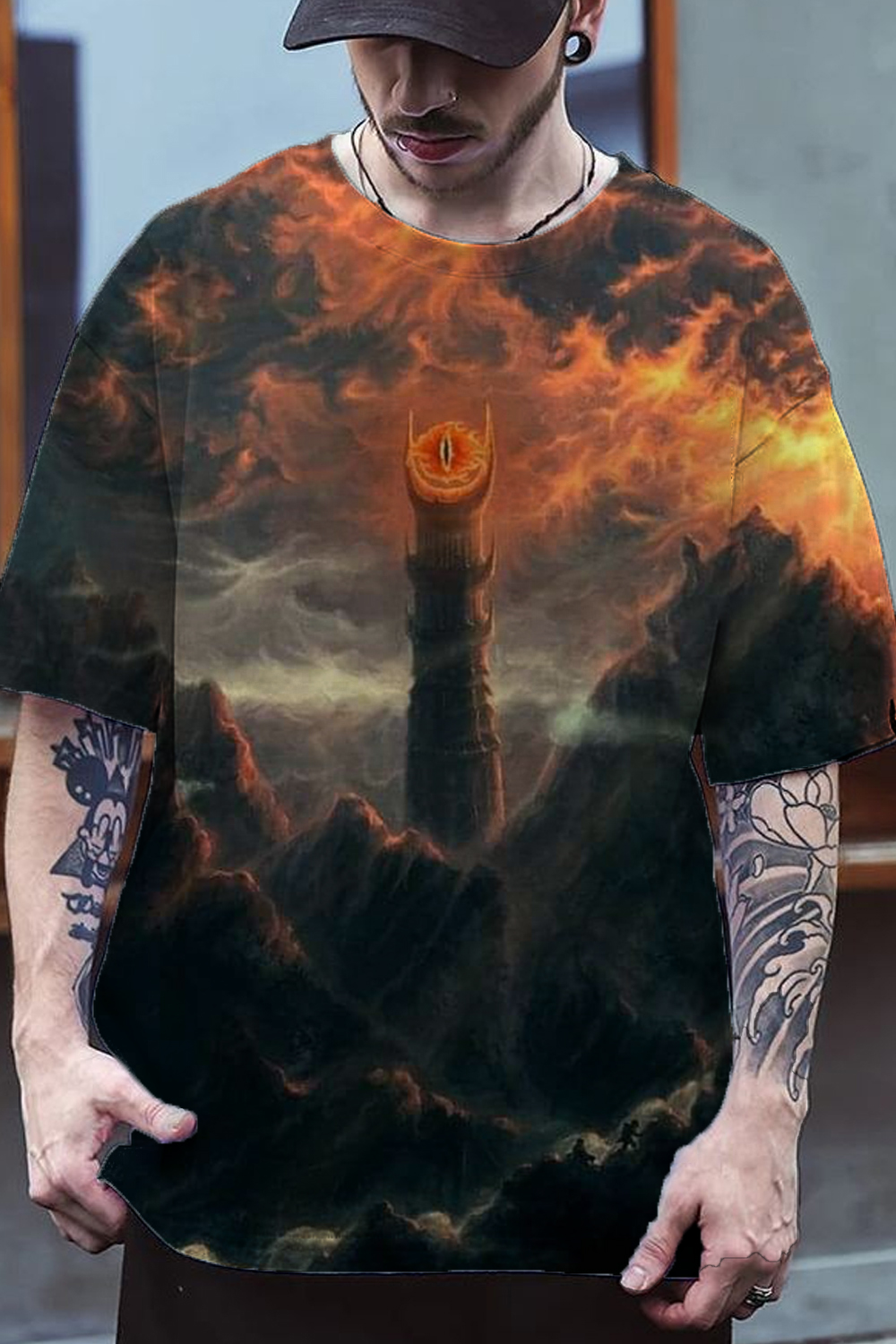 Lord of the Rings Oil Painting Short Sleeve Men's T-Shirt