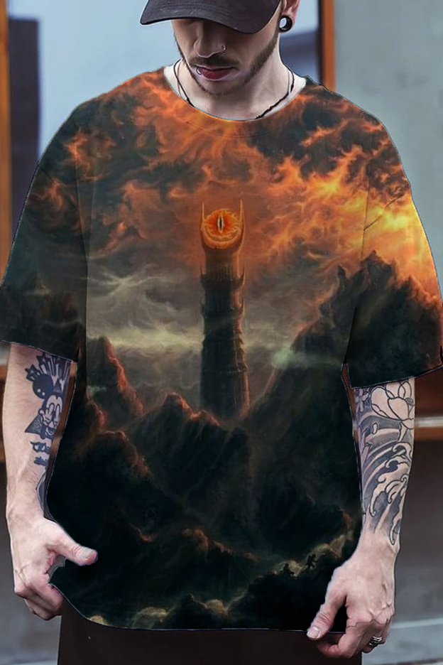 Lord of the Rings Oil Painting Short Sleeve Men's T-Shirt