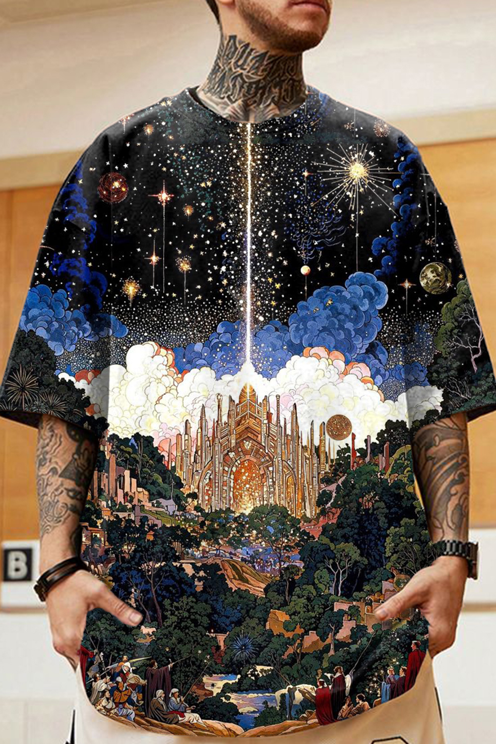 Lord of the Rings personalized round neck short sleeve men's T-shirt