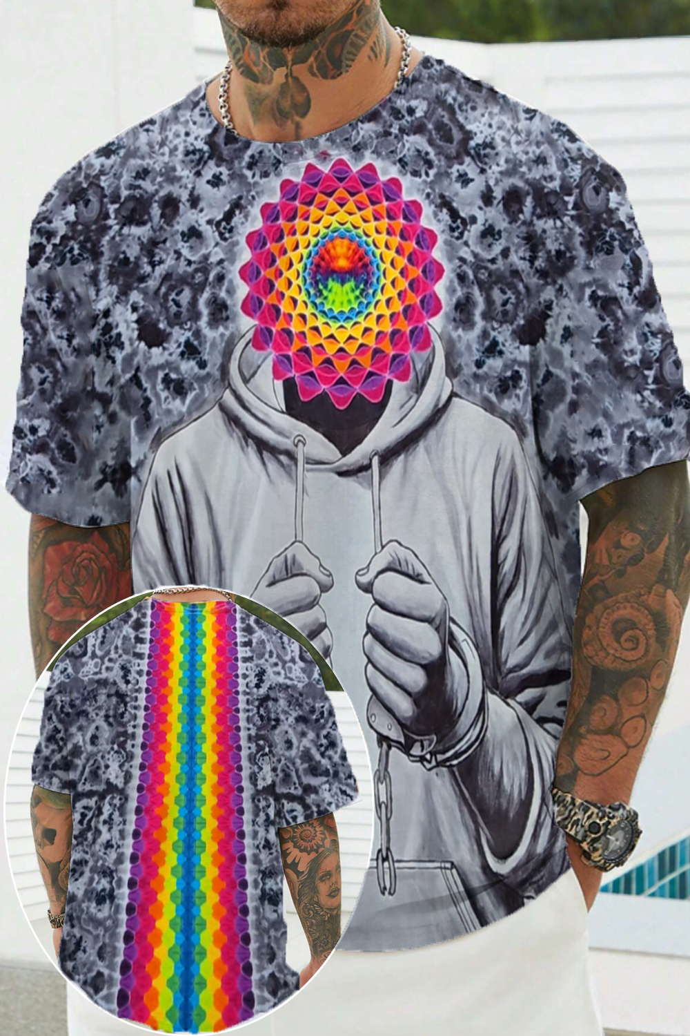 Freedom Pointilliism portrait TEE